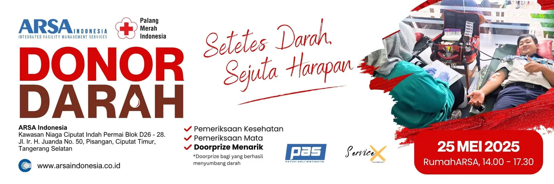 ARSA Indonesia Holds Its Fifth Blood Donation Event at RumahARSA