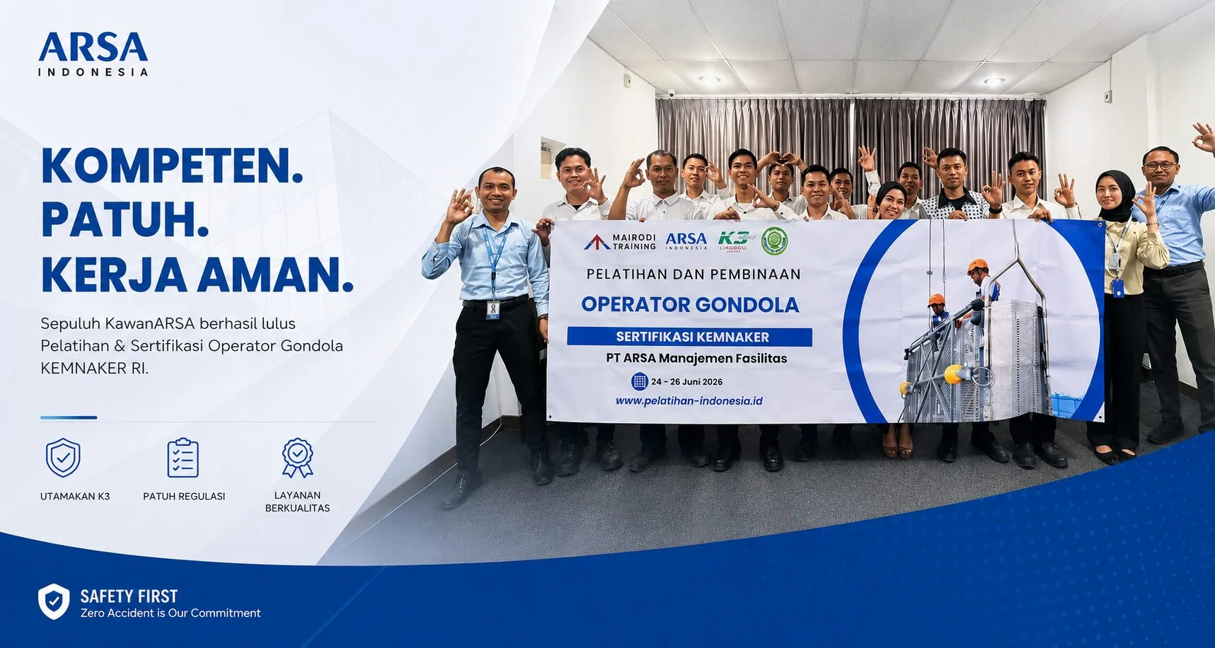 Pelatihan dan Sertifikasi Operator Gondola KEMENAKER RI