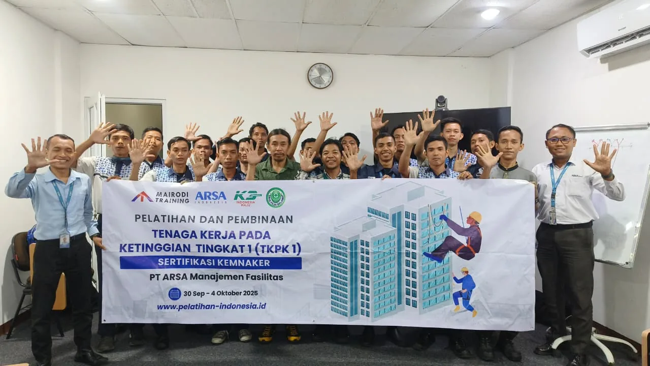 Pelatihan Tenaga Kerja Pada Ketinggian Tingkat 1 (TKPK 1) Bersama ARSA Indonesia